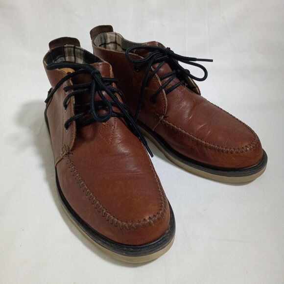 TOMS Chukka Brown Leather Lace-Up MENS BOOTS 10.5 main image 4